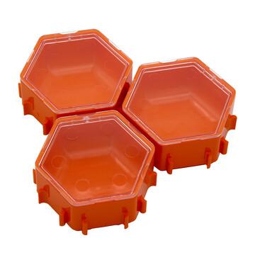 Honeycombs Ressourcenschalen inkl. Deckel Orange 3er-Set
