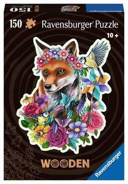 WOODEN Puzzle - Bunter Fuchs - 150 Teile Kontur-Holzpuzzle