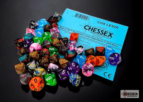 Bag of 50 Assorted Loose Mini-Polyhedral d10s - 3rd Release