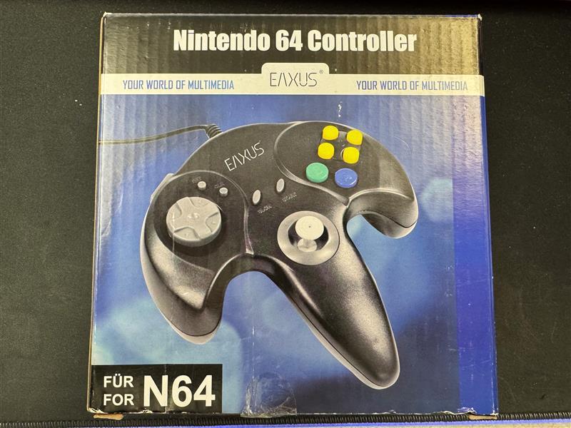 Nintendo 64 Controller EAXUS - schwarz (NEU)**