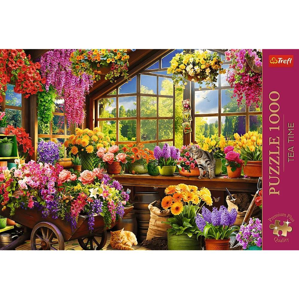 Puzzle 1000 - Tea Time - Vorbereitungen für den Frühling  (Premium Plus)