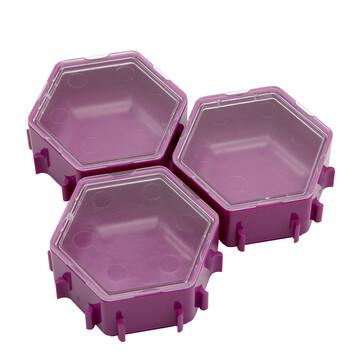 Honeycombs Ressourcenschalen inkl. Deckel Pink 3er-Set