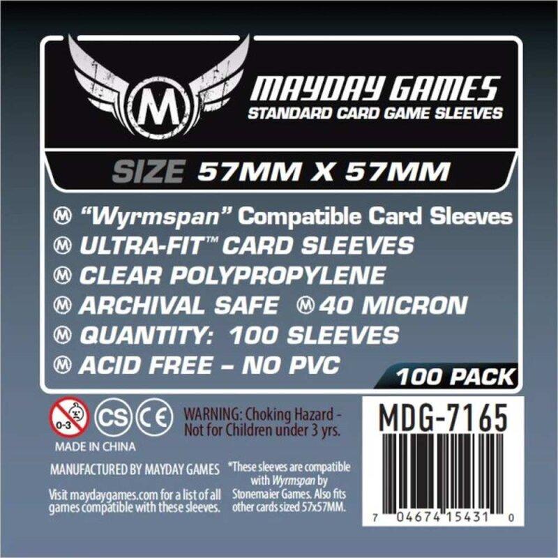 Standard "Wyrmspan Compatible" Card Sleeves(100pcs) - 57x57mm