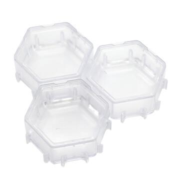 Honeycombs Ressourcenschalen Crystal Clear inkl. Deckel Klar 3er-Set