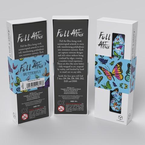 Q Workshop - Full Art Dice Set: Butterfly