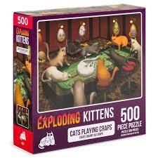 CATS PLAYING CRAPS 1000PC