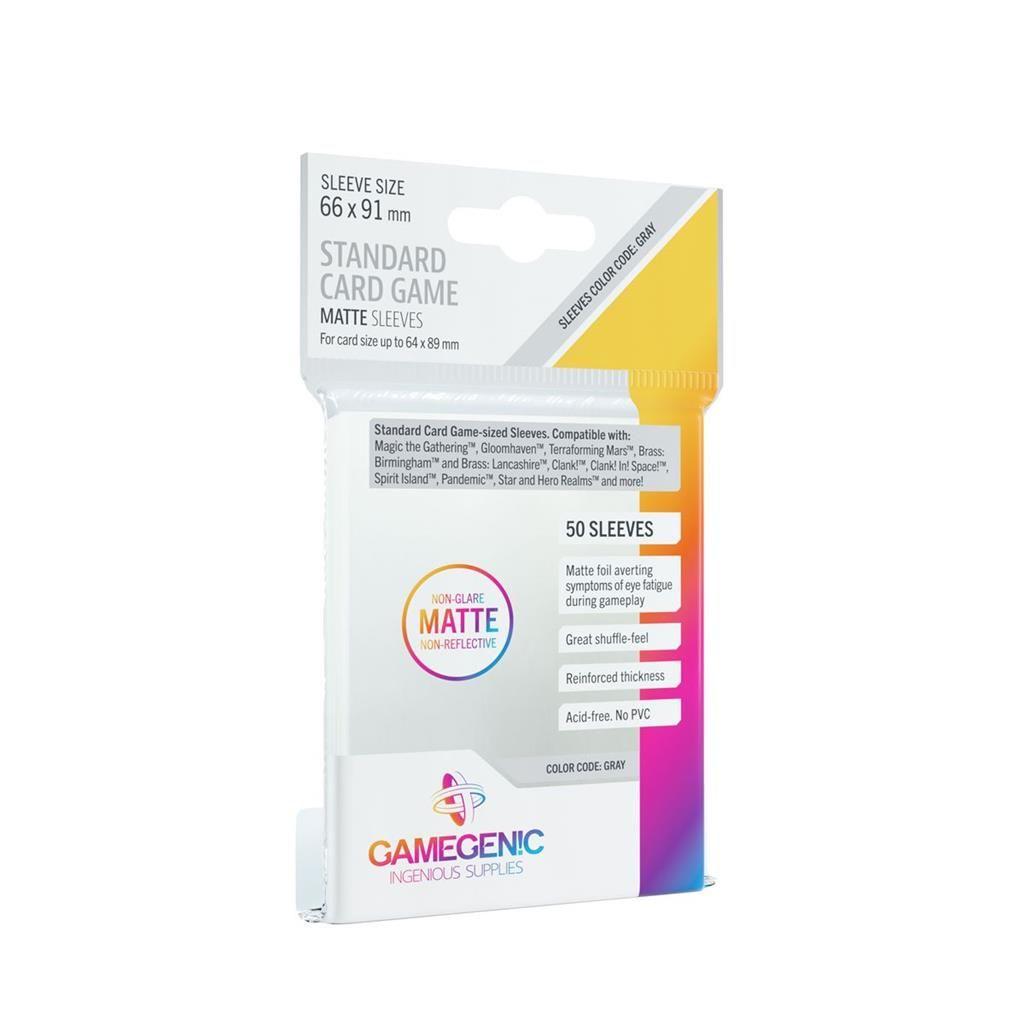 Gamegenic - MATTE Standard Card Game Sleeves 66 x 91 mm Clear