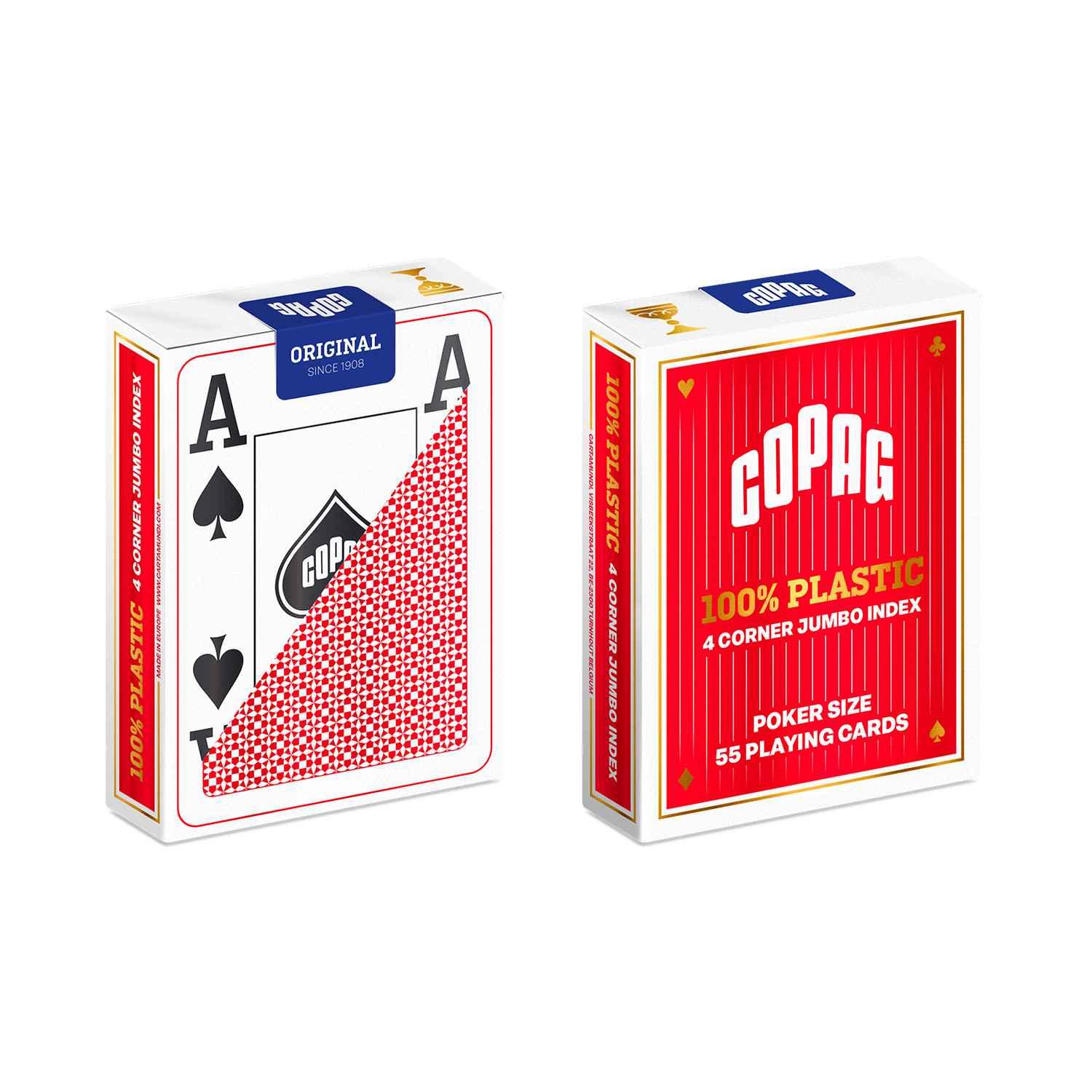 COPAG 100% Plastic - Jumbo Face - 4 index - Red EN