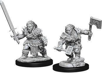 Pathfinder Deep Cuts Unpainted Miniatures: W8 Female Dwarf Barbarian