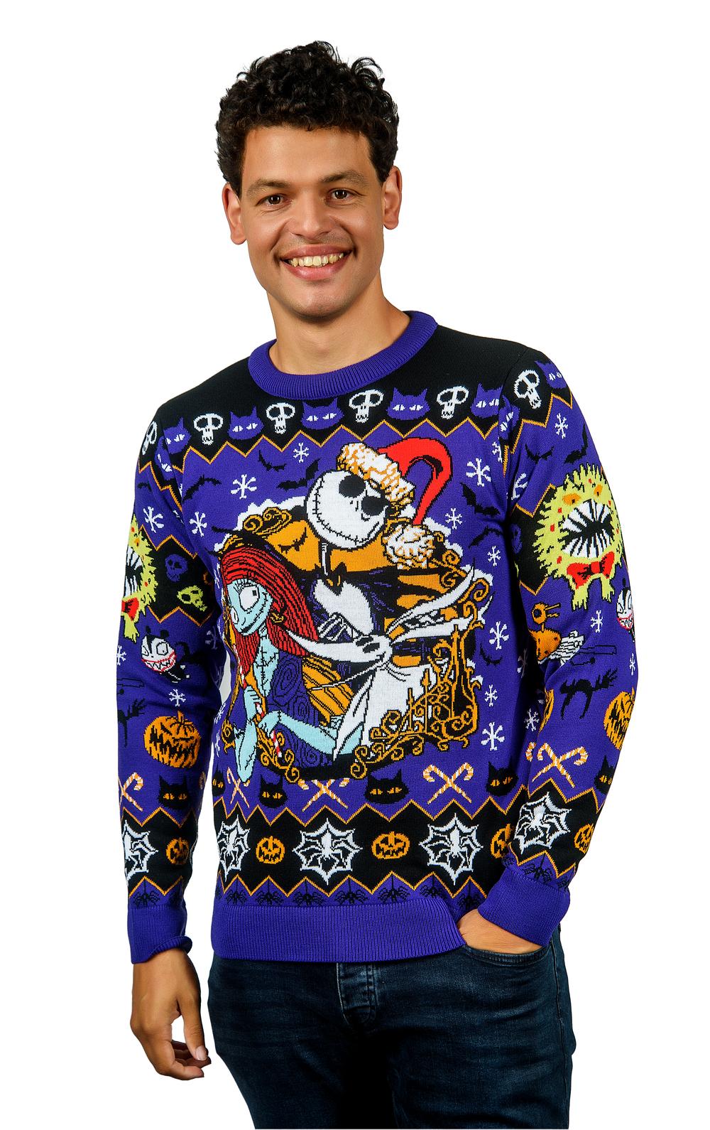 Nightmare Before Christmas Jack and Sally Jumper - Größe: L