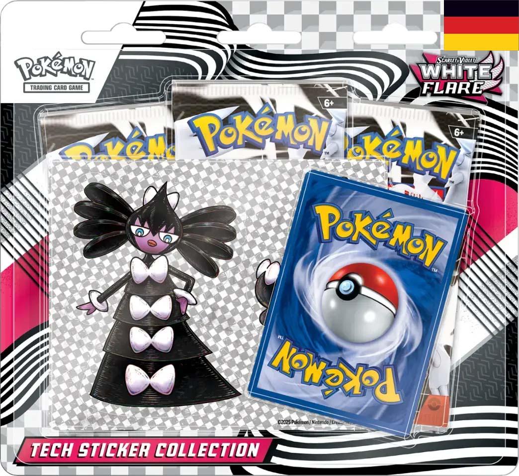 Pokémon Karmesin & Purpur 10.5 Tech Sticker Kollektion Weiße Flammen Morbitesse DE